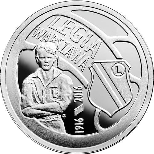 Moneta 5 zł Legia Warszawa 2016 r.